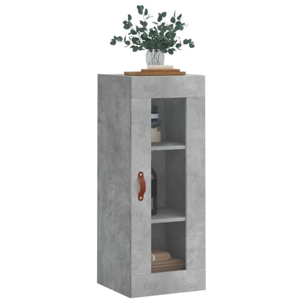 vidaXL Väggskåp betonggrå 34,5x34x90 cm
