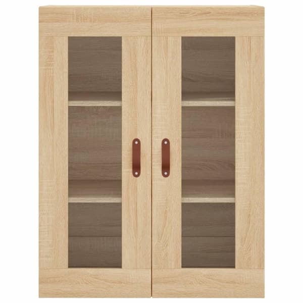 vidaXL væghængt skab 69,5x34x90 cm konstrueret træ sonoma-eg