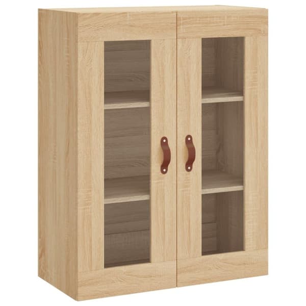 vidaXL væghængt skab 69,5x34x90 cm konstrueret træ sonoma-eg