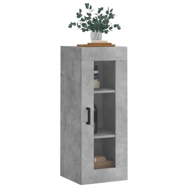 vidaXL Veggskap betonggrå 69,5x34x90 cm