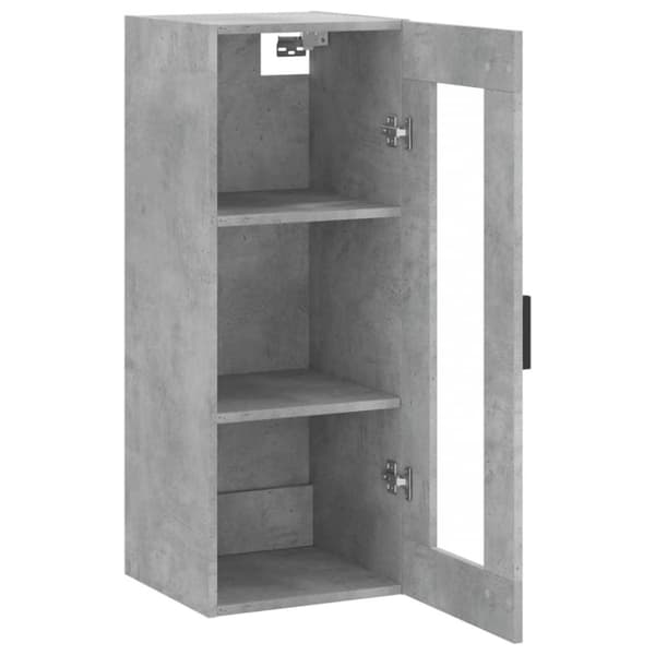 vidaXL Veggskap betonggrå 69,5x34x90 cm