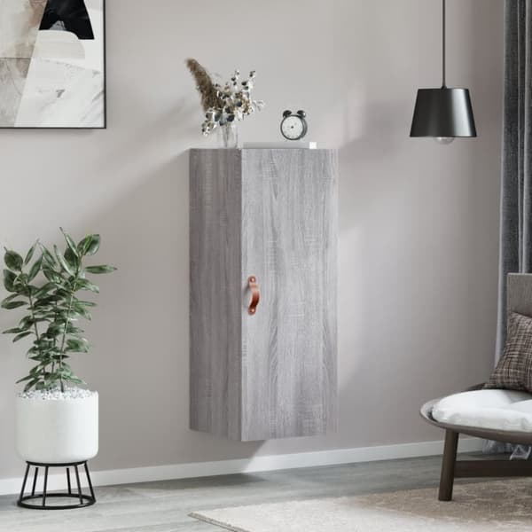 vidaXL vægskab 34,5x34x90 cm grå sonoma-eg