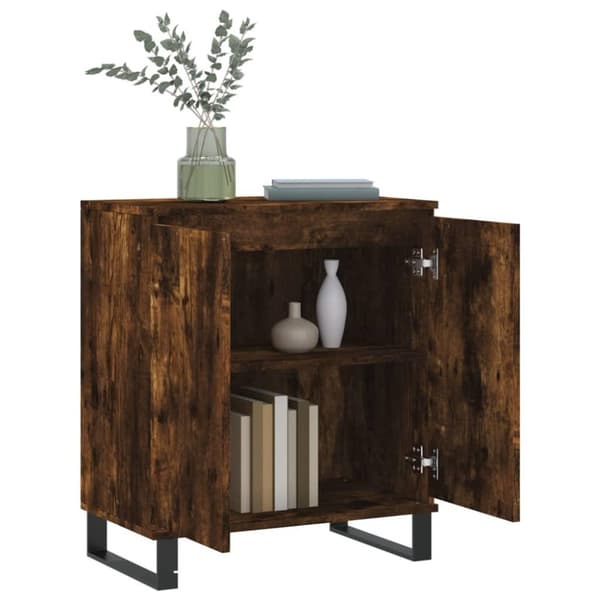 vidaXL Skjenk røkt eik 60x35x70 cm konstruert tre