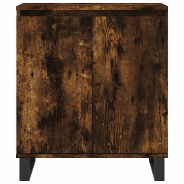 vidaXL Skjenk røkt eik 60x35x70 cm konstruert tre