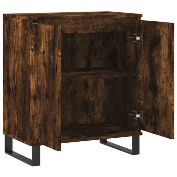 vidaXL Skjenk røkt eik 60x35x70 cm konstruert tre