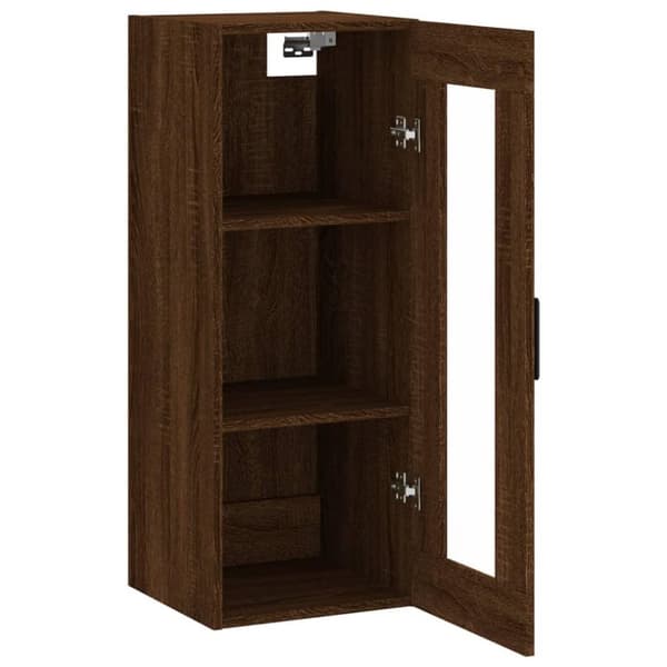 vidaXL Veggskap brun eik 34,5x34x90 cm