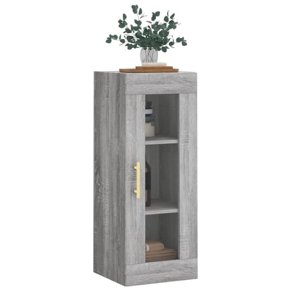 vidaXL vægskab 34,5x34x90 cm grå sonoma-eg