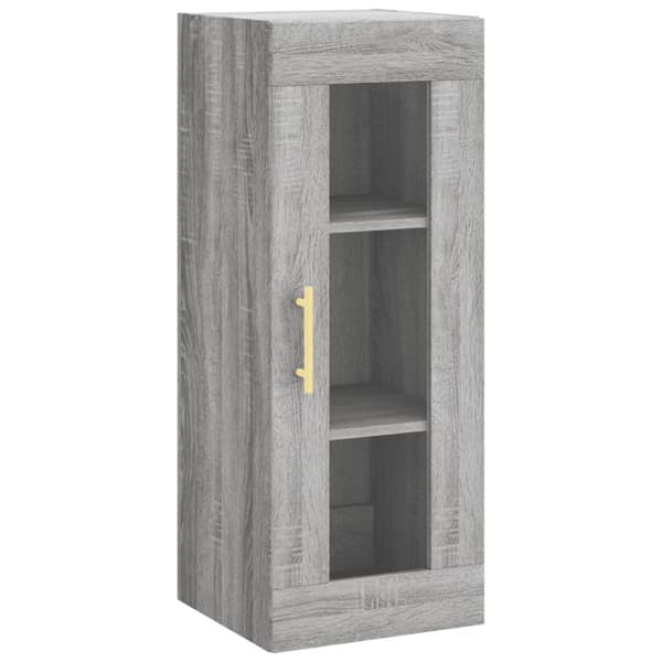 vidaXL vægskab 34,5x34x90 cm grå sonoma-eg