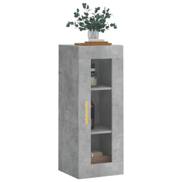 vidaXL Veggskap betonggrå 69,5x34x90 cm