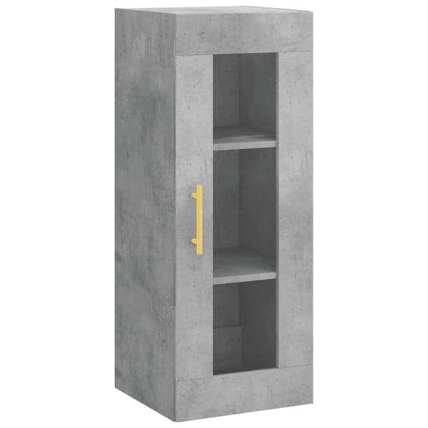 vidaXL Veggskap betonggrå 69,5x34x90 cm