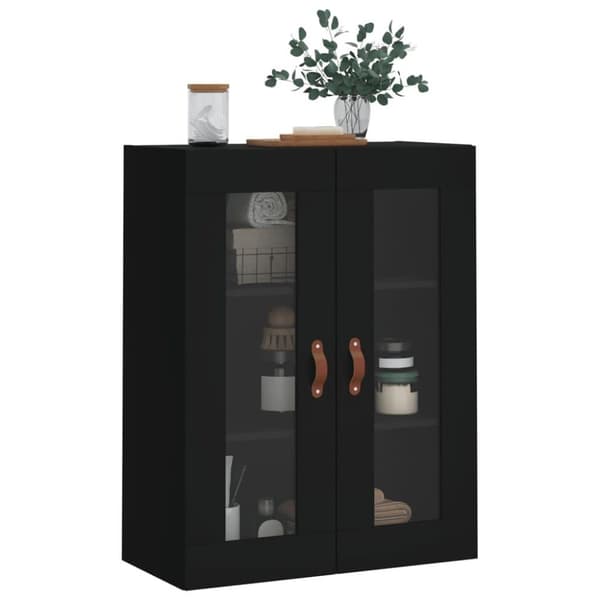 vidaXL væghængt skab 69,5x34x90 cm sort