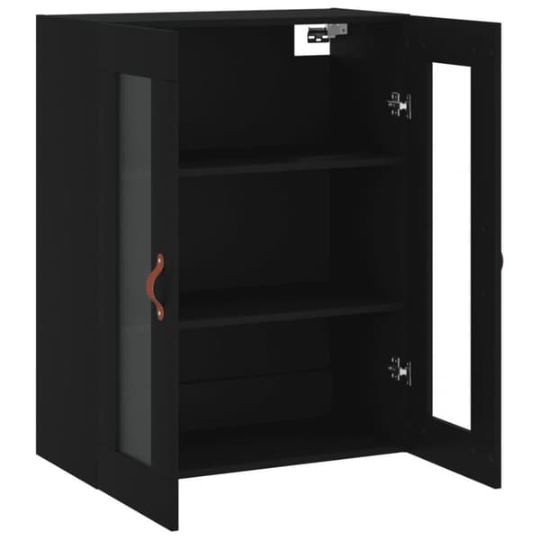 vidaXL væghængt skab 69,5x34x90 cm sort