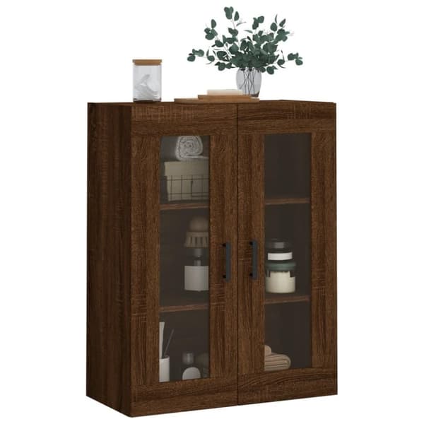 vidaXL Veggskap brun eik 69,5x34x90 cm