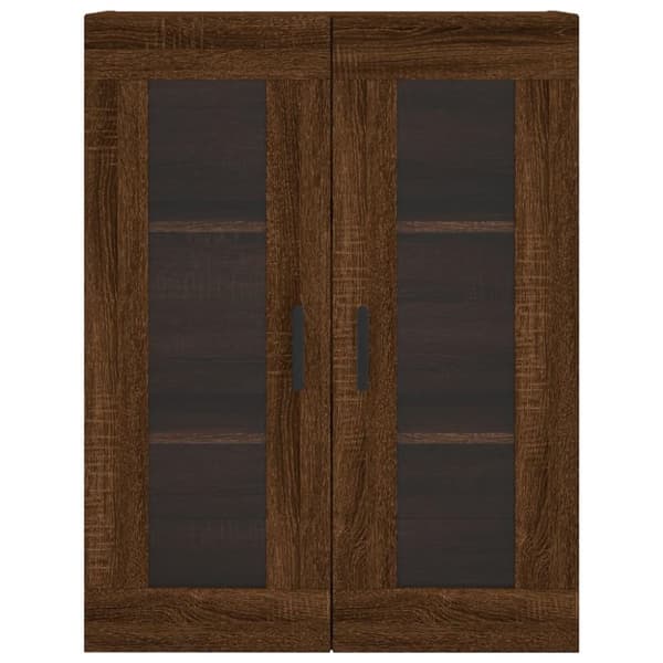 vidaXL Veggskap brun eik 69,5x34x90 cm
