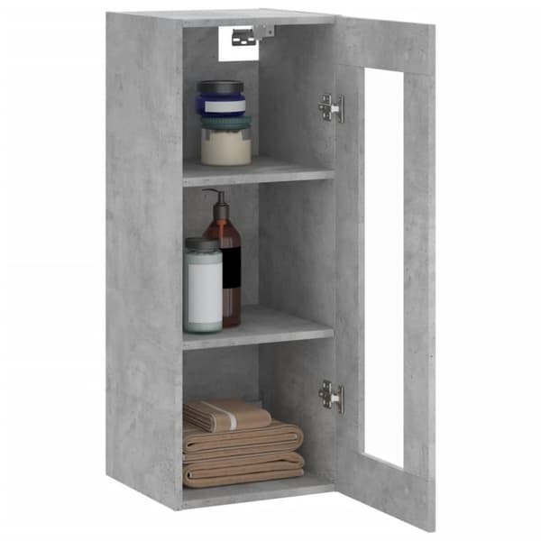 vidaXL vægskab 34,5x34x90 cm betongrå