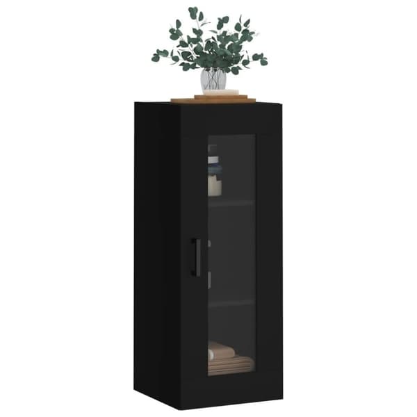 vidaXL Veggskap svart 34,5x34x90 cm