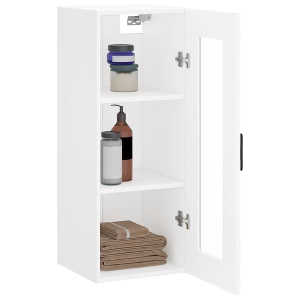 vidaXL Veggskap hvit 34,5x34x90 cm