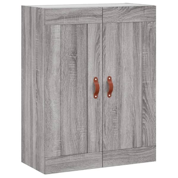 vidaXL højskab 69,5x34x180 cm konstrueret træ grå sonoma-eg