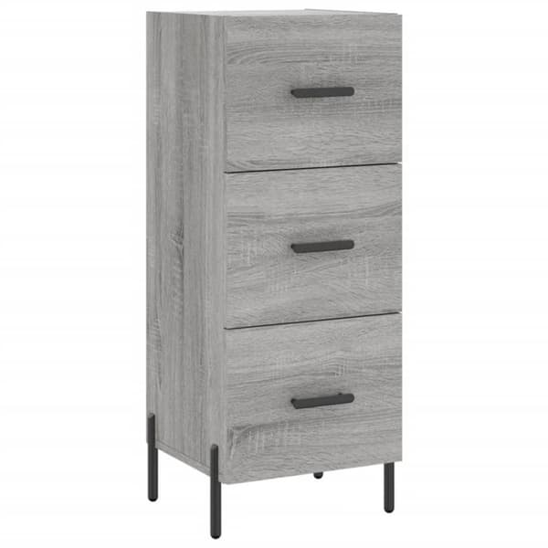 vidaXL højskab 34,5x34x180 cm konstrueret træ grå sonoma-eg