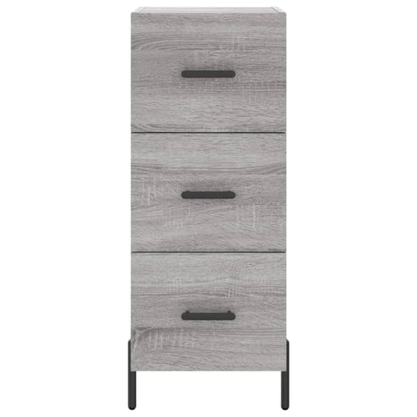 vidaXL højskab 34,5x34x180 cm konstrueret træ grå sonoma-eg