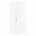 Miniatyrbilde 6 av 11: vidaXL Highboard høyglans hvit 34,5x34x180 cm konstruert tre