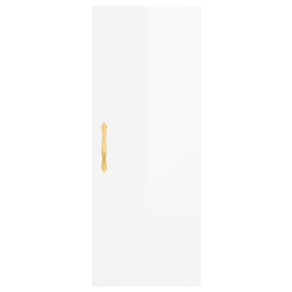 vidaXL skab 34,5x34x180 cm konstrueret træ hvid højglans