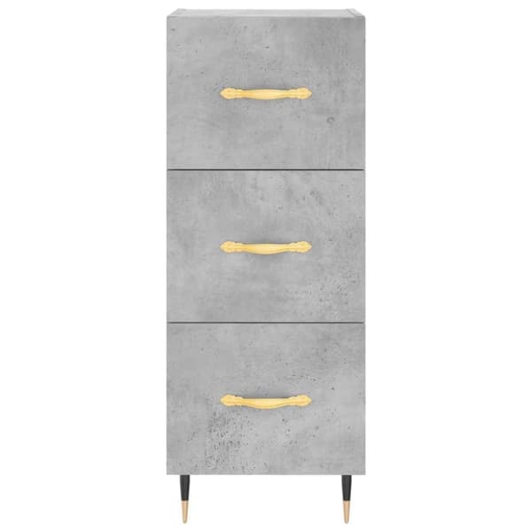 vidaXL Highboard betonggrå 34,5x34x180 cm konstruert tre