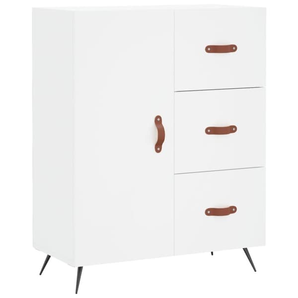 vidaXL Highboard hvit 69,5x34x180 cm konstruert tre