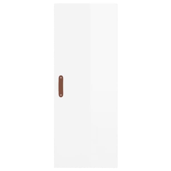 vidaXL skab 34,5x34x180 cm konstrueret træ hvid højglans