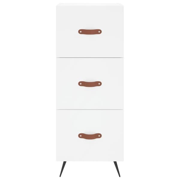 vidaXL Highboard hvit 34,5x34x180 cm konstruert tre