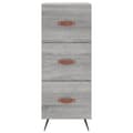 Miniatyrbilde 5 av 11: vidaXL Highboard grå sonoma 34,5x34x180 cm konstruert tre