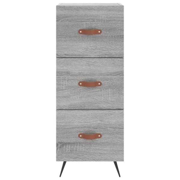 vidaXL højskab 34,5x34x180 cm konstrueret træ grå sonoma-eg