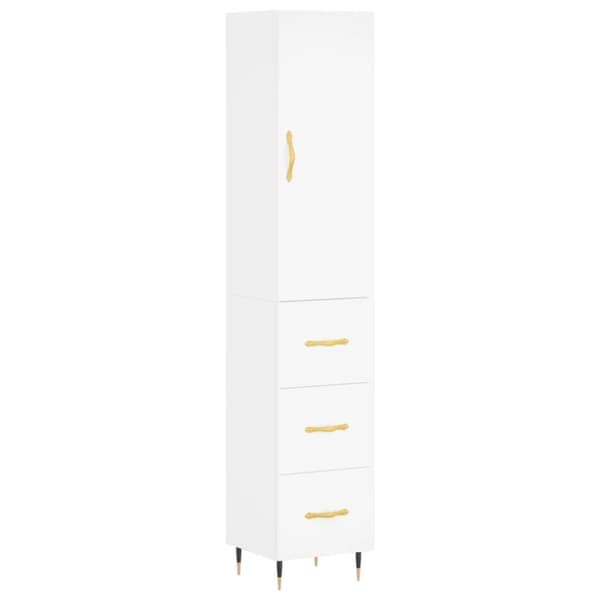 vidaXL skab 34,5x34x180 cm konstrueret træ hvid
