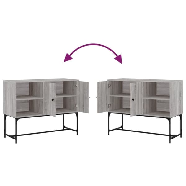 vidaXL Senkki harmaa Sonoma 100x40x79,5 cm tekninen puu
