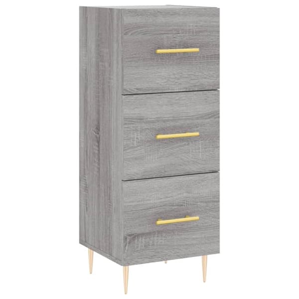 vidaXL højskab 34,5x34x180 cm konstrueret træ grå sonoma-eg