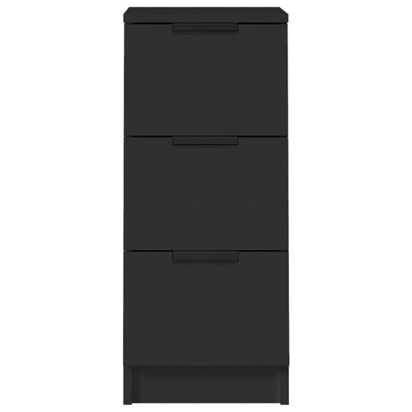 vidaXL Förvaringsskåp 2 st svart 30x30x70 cm konstruerat trä