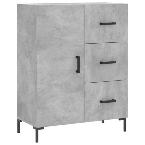 vidaXL Högskåp betonggrå 69,5x34x180 cm konstruerat trä