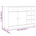 Miniatyrbilde 8 av 9: vidaXL Skjenk ALTA 112x35x73 cm heltre furu
