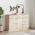 Miniatyrbilde 9 av 9: vidaXL Skjenk ALTA 112x35x73 cm heltre furu