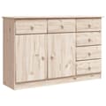 Miniatyrbilde 1 av 9: vidaXL Skjenk ALTA 112x35x73 cm heltre furu