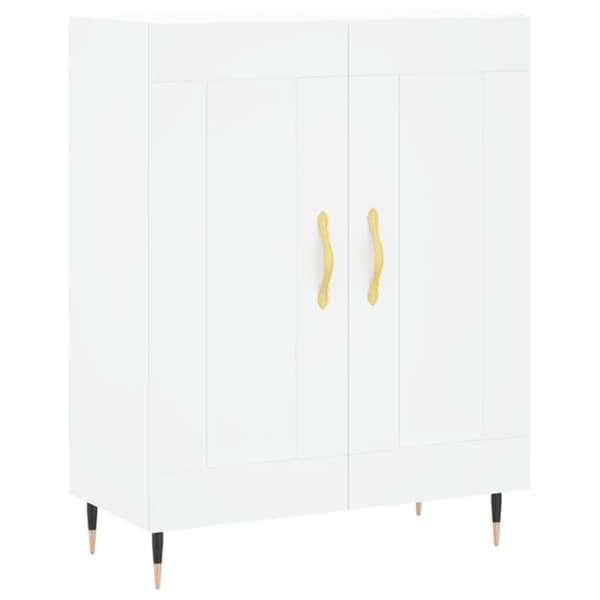 vidaXL højskab 69,5x34x180 cm konstrueret træ hvid