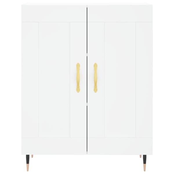 vidaXL Högskåp vit 69,5x34x180 cm konstruerat trä