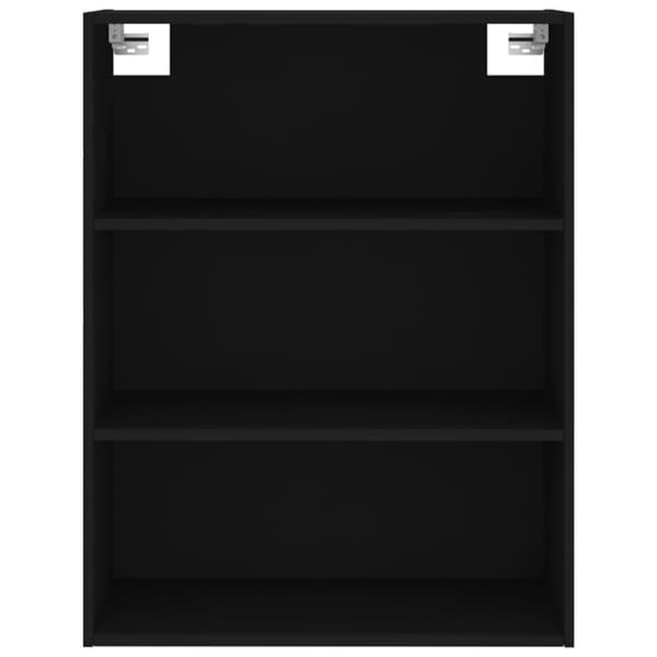 vidaXL højskab 69,5x34x180 cm konstrueret træ sort