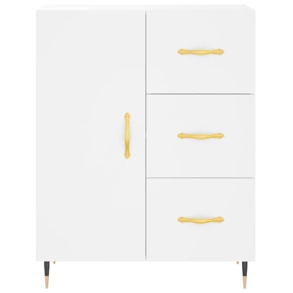vidaXL Highboard hvit 69,5x34x180 cm konstruert tre