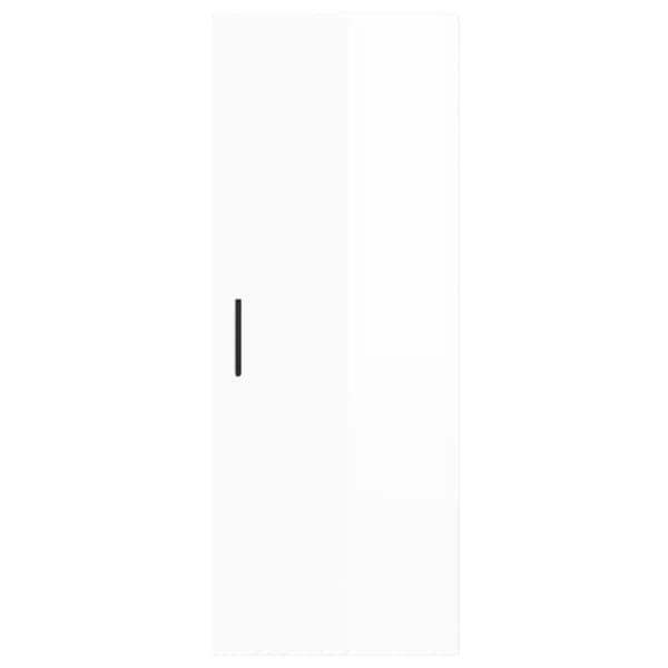 vidaXL Highboard høyglans hvit 34,5x34x180 cm konstruert tre