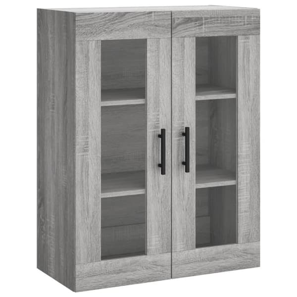 vidaXL højskab 69,5x34x180 cm konstrueret træ grå sonoma-eg