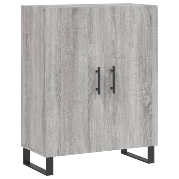 vidaXL højskab 69,5x34x180 cm konstrueret træ grå sonoma-eg