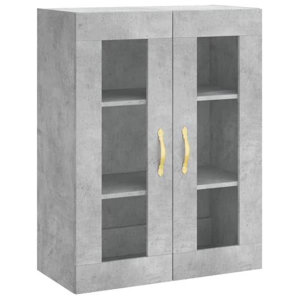 vidaXL Highboard betonggrå 69,5x34x180 cm konstruert tre