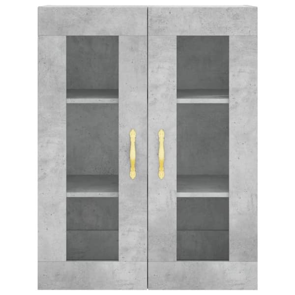 vidaXL Highboard betonggrå 69,5x34x180 cm konstruert tre