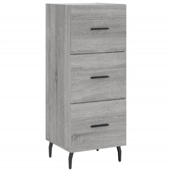 vidaXL højskab 34,5x34x180 cm konstrueret træ grå sonoma-eg